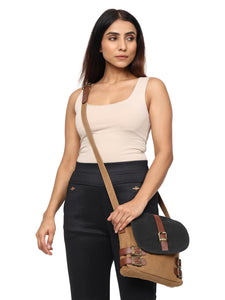 Buckled-up Brown Suger Crossbody, M-1816
