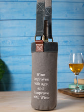 Load image into Gallery viewer, IMPROVE Up-Cycled Canvas Wine Bag, M-6555