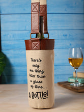 Load image into Gallery viewer, A Bottle Up-Cycled Canvas Wine Bag M-6548