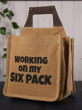 Load image into Gallery viewer, Working on my six pack Up-Cycled Canvas Beer Caddy M-6549