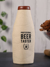 Load image into Gallery viewer, BEER TASTER Up-Cycled Canvas Drink Bottle Cover M-6553
