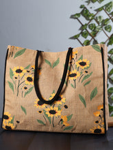 Load image into Gallery viewer, SUNNY DAY BURLAP TOTE Burlap Tote Bag B-552