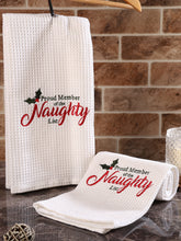 Load image into Gallery viewer, NAUGHTY LIST DISHTOWEL- Set Of 2, MH-305