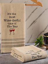 Load image into Gallery viewer, WINE-DERFUL TIME DISHTOWEL- Set Of 2, MH-301