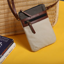 Load image into Gallery viewer, Ava Ice Grey Canvas Crossbody, M-1818