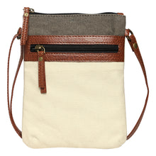 Load image into Gallery viewer, Ava Ice Grey Canvas Crossbody, M-1818