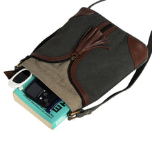 Load image into Gallery viewer, Two In One Black Grey Canvas, M-1804 (ORIGINAL LEATHER)