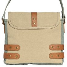 Load image into Gallery viewer, Buckled Up Agean Canvas Crossbody, M-1807 (ORIGINAL LEATHER)