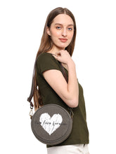 Load image into Gallery viewer, LIVE LOVE FOREVER ROUND CROSSBODY, M-1827(ORIGINAL LEATHER)