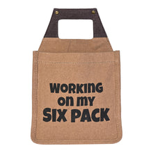 Load image into Gallery viewer, Working on my six pack Up-Cycled Canvas Beer Caddy M-6549