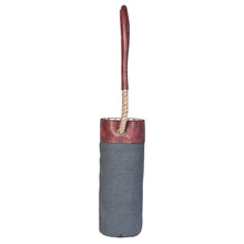 Load image into Gallery viewer, WINE-DERFUL Up-Cycled Canvas and Leather Wine Bag M-6557