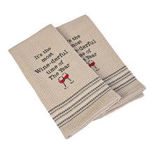 Load image into Gallery viewer, WINE-DERFUL TIME DISHTOWEL- Set Of 2, MH-301