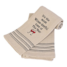 Load image into Gallery viewer, WINE-DERFUL TIME DISHTOWEL- Set Of 2, MH-301