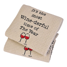 Load image into Gallery viewer, WINE-DERFUL TIME DISHTOWEL- Set Of 2, MH-301