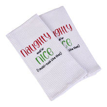 Load image into Gallery viewer, NAUGHTY/NICE DISHTOWEL- Set Of 2, MH-312