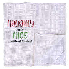 Load image into Gallery viewer, NAUGHTY/NICE DISHTOWEL- Set Of 2, MH-312