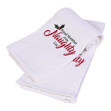 Load image into Gallery viewer, NAUGHTY LIST DISHTOWEL- Set Of 2, MH-305