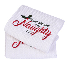 Load image into Gallery viewer, NAUGHTY LIST DISHTOWEL- Set Of 2, MH-305