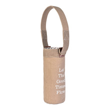 Load image into Gallery viewer, GOOD TIMES FLOW Up-Cycled Canvas Wine Bag M-6554