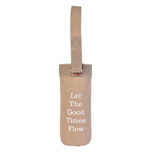 Load image into Gallery viewer, GOOD TIMES FLOW Up-Cycled Canvas Wine Bag M-6554