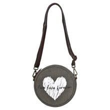Load image into Gallery viewer, LIVE LOVE FOREVER ROUND CROSSBODY, M-1827(ORIGINAL LEATHER)