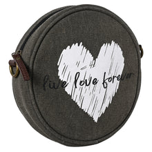 Load image into Gallery viewer, LIVE LOVE FOREVER ROUND CROSSBODY, M-1827(ORIGINAL LEATHER)