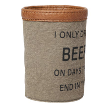 Load image into Gallery viewer, ON DAYS Up-Cycled Canvas Can Cover, M-6541