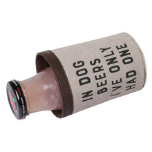 Load image into Gallery viewer, DOG BEERS Up-Cycled Canvas Can Cover, M-6540