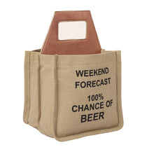 Load image into Gallery viewer, WEEKEND FORECAST Up-Cycled Canvas Beer Caddy, M-6545