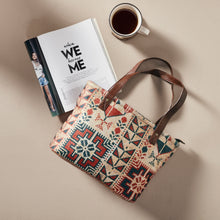 Load image into Gallery viewer, Lola Up-Cycled Canvas and Durrie Tote M-9002