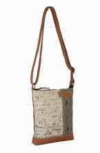 Load image into Gallery viewer, Vintage Script Up-Cycled Canvas Crossbody M-5931