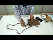 Load and play video in Gallery viewer, Mona B. Create & Conserve Up-cycled and Re-cycled Canvas Cross-body Bag with Vegan Leather Trim