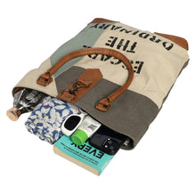 Load image into Gallery viewer, Escape The Ordinary Canvas Tote, M-1802 (ORIGINAL LEATHER)

