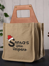 Load image into Gallery viewer, Santa&#39;s Little Helper Up-Cycled Canvas Beer Caddy, M-6551
