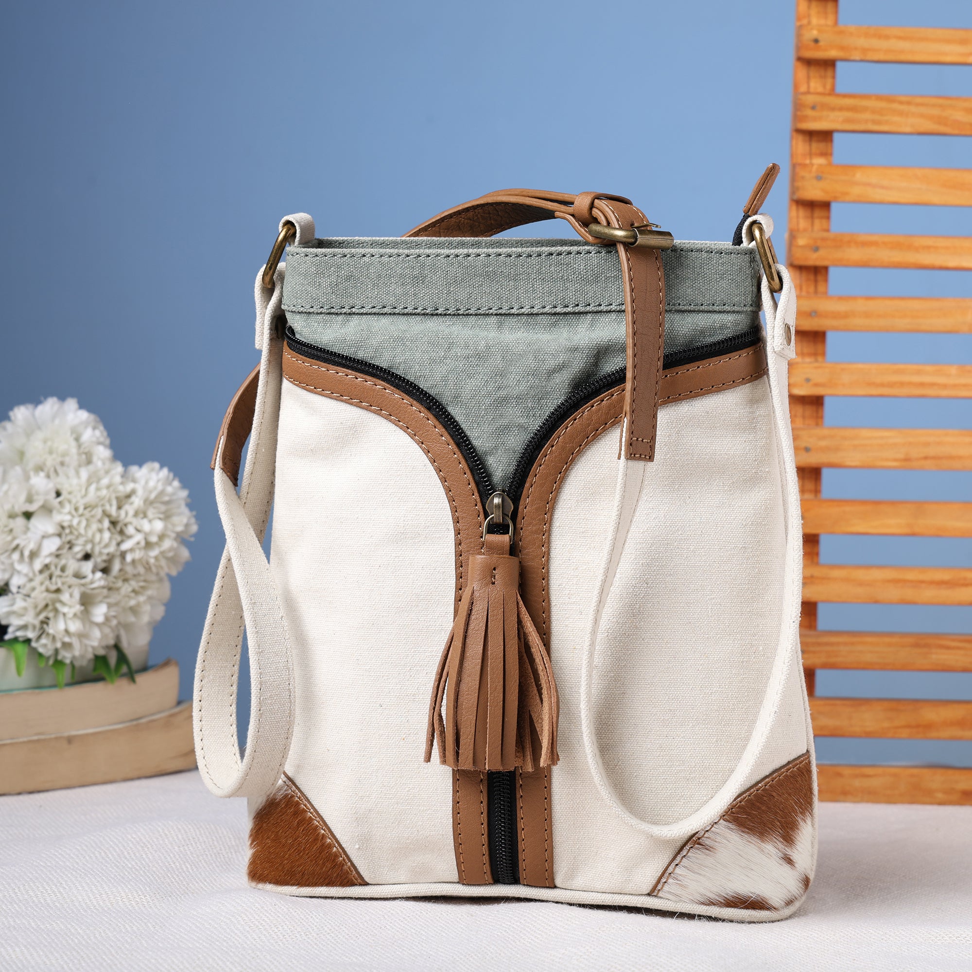 Two In One Hair On Crosscity Bag, M-1805 (ORIGINAL LEATHER) – Mona