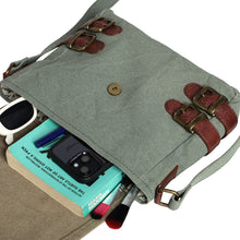 Load image into Gallery viewer, Buckled Up River Canvas Crossbody, M-1817
