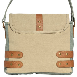 Buckled Up Agean Canvas Crossbody, M-1807 (ORIGINAL LEATHER)