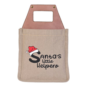 Santa's Little Helper Up-Cycled Canvas Beer Caddy, M-6551