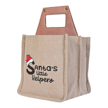 Load image into Gallery viewer, Santa&#39;s Little Helper Up-Cycled Canvas Beer Caddy, M-6551
