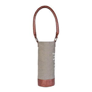 A bottle of wine Up-Cycled Canvas Wine Bag, M-6559