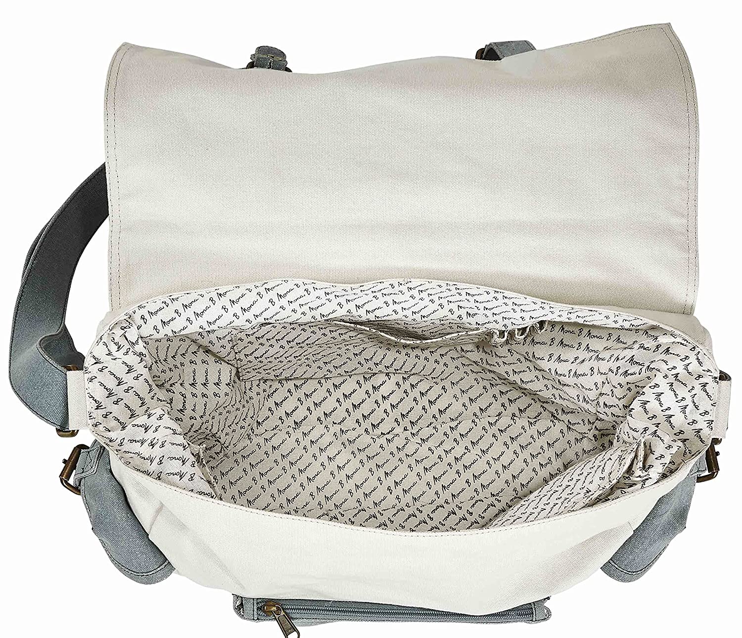 Sebastian Up Cycled Canvas Messenger Bag SM 209 Mona B Retail
