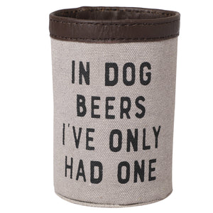 DOG BEERS Up-Cycled Canvas Can Cover, M-6540
