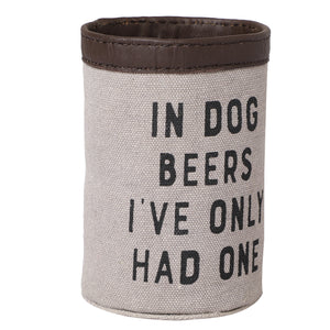 DOG BEERS Up-Cycled Canvas Can Cover, M-6540