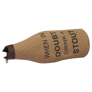 DOUBT STOUT Up-Cycled Canvas Bottle Cover, M-6542