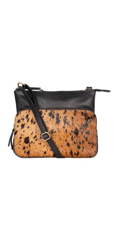 Mona B. Bailey Genuine Leather and Cowhide Cross-body Bag, M-6513