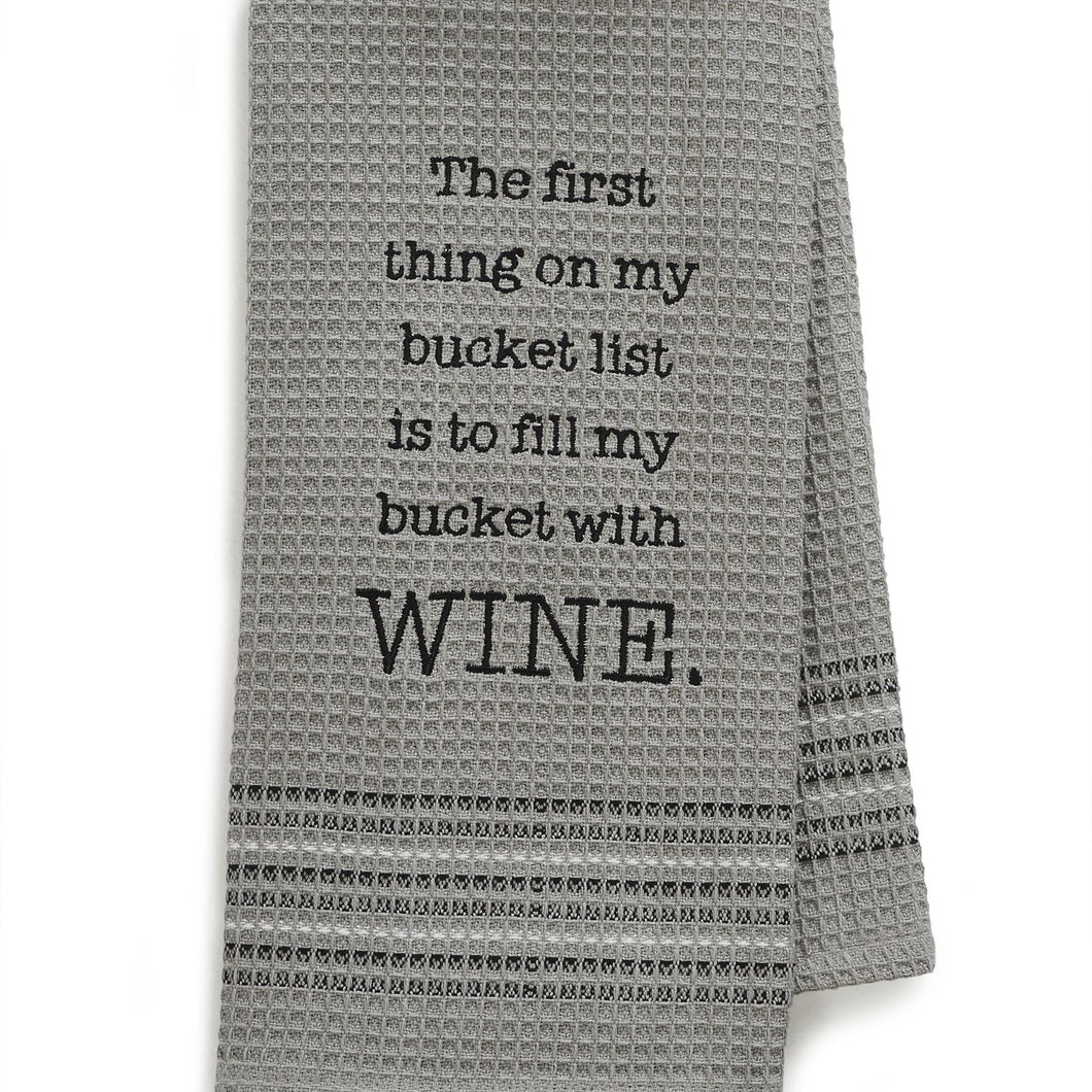 Bucket List Dishtowel- Set Of 2, MH-188