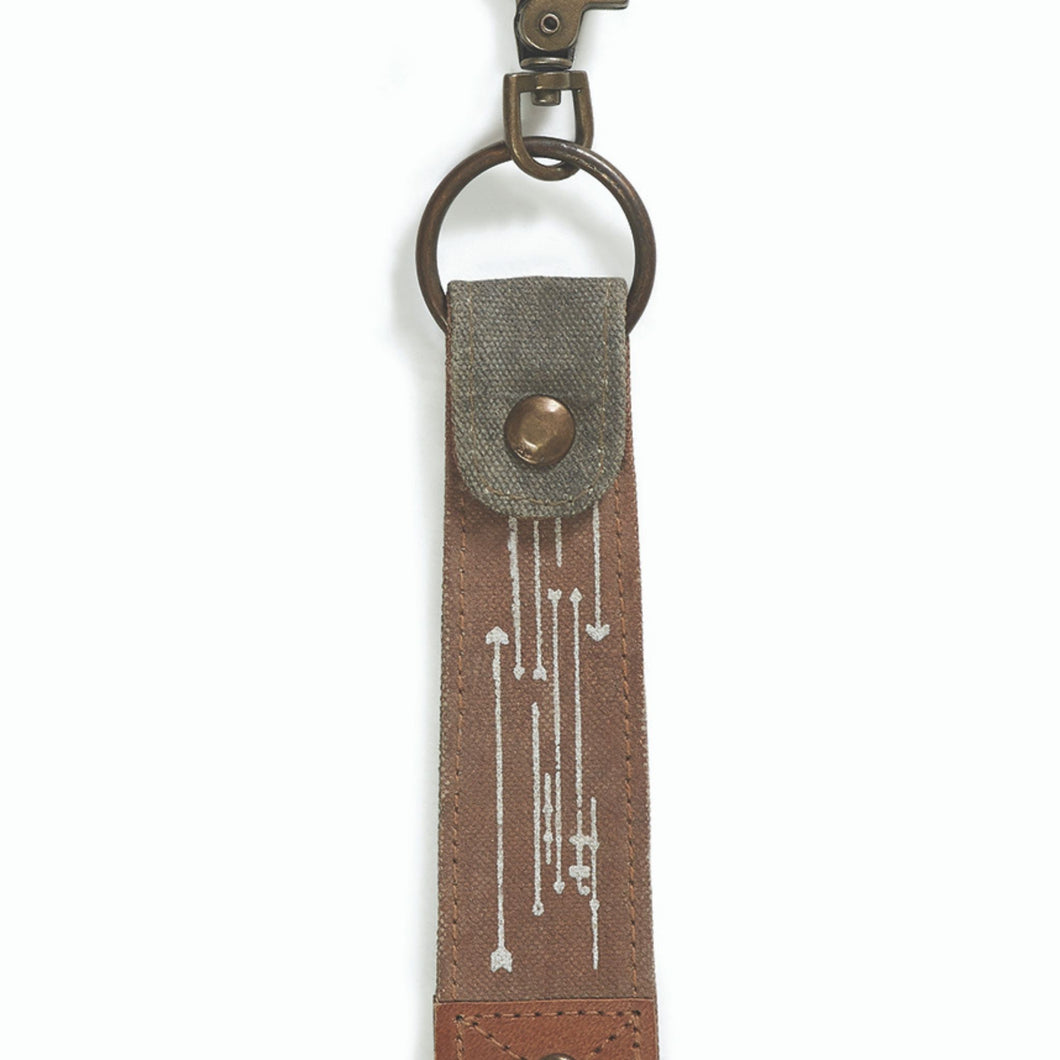 Live Love Wander Key Fob, Charcoal M-3736