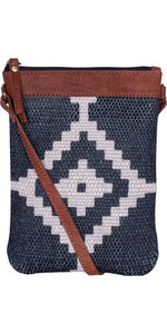 Mona B. Sloane Up-cycled and Re-cycled Canvas and Durrie Cross-body Bag with Vegan Leather Trim, M-6525