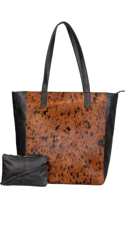 Mona B. Bailey Genuine Leather and Cowhide Tote/Shoulder Bag, M-6501
