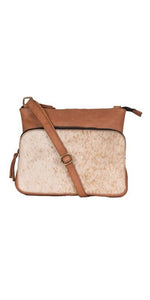 Mona B. Harper Genuine Leather and Cowhide Cross-body Bag, M-6512
